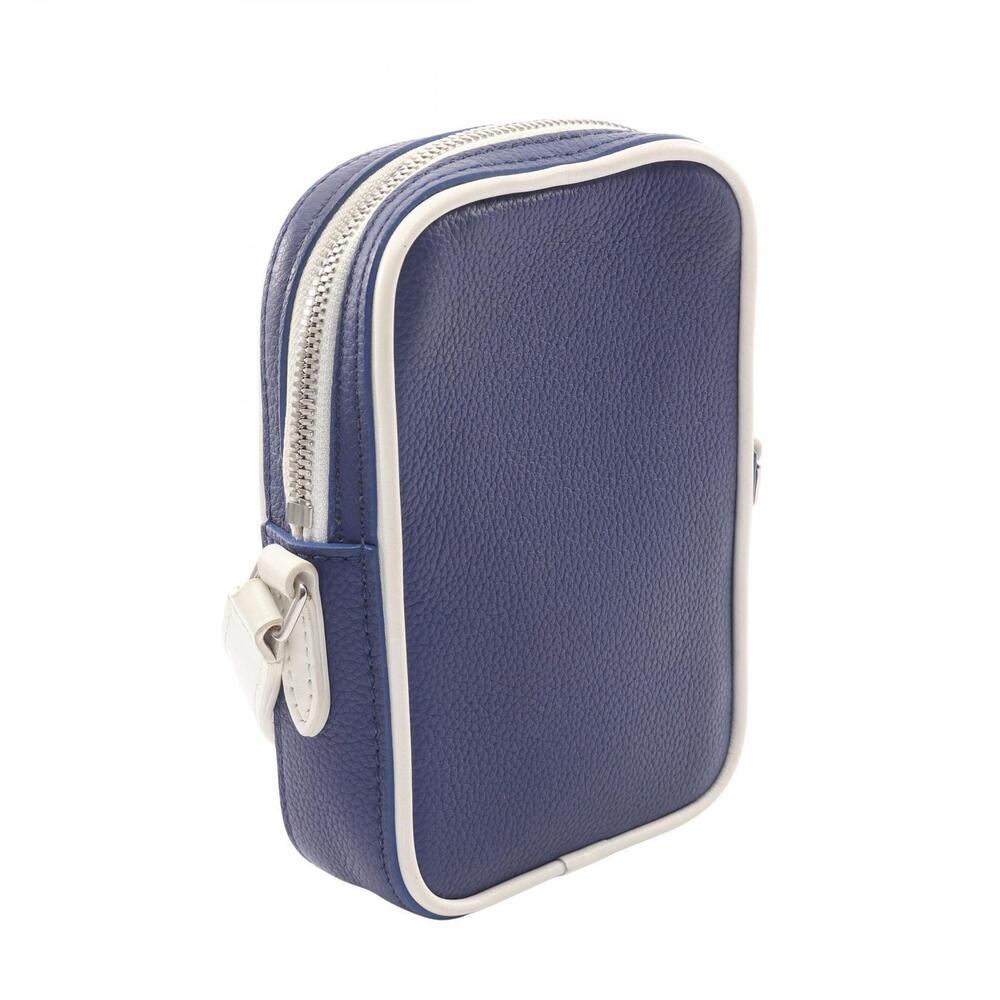 Louis Vuitton Navy Bag Leather Danube White LV Shoulder Blue - Picture 2 of 8